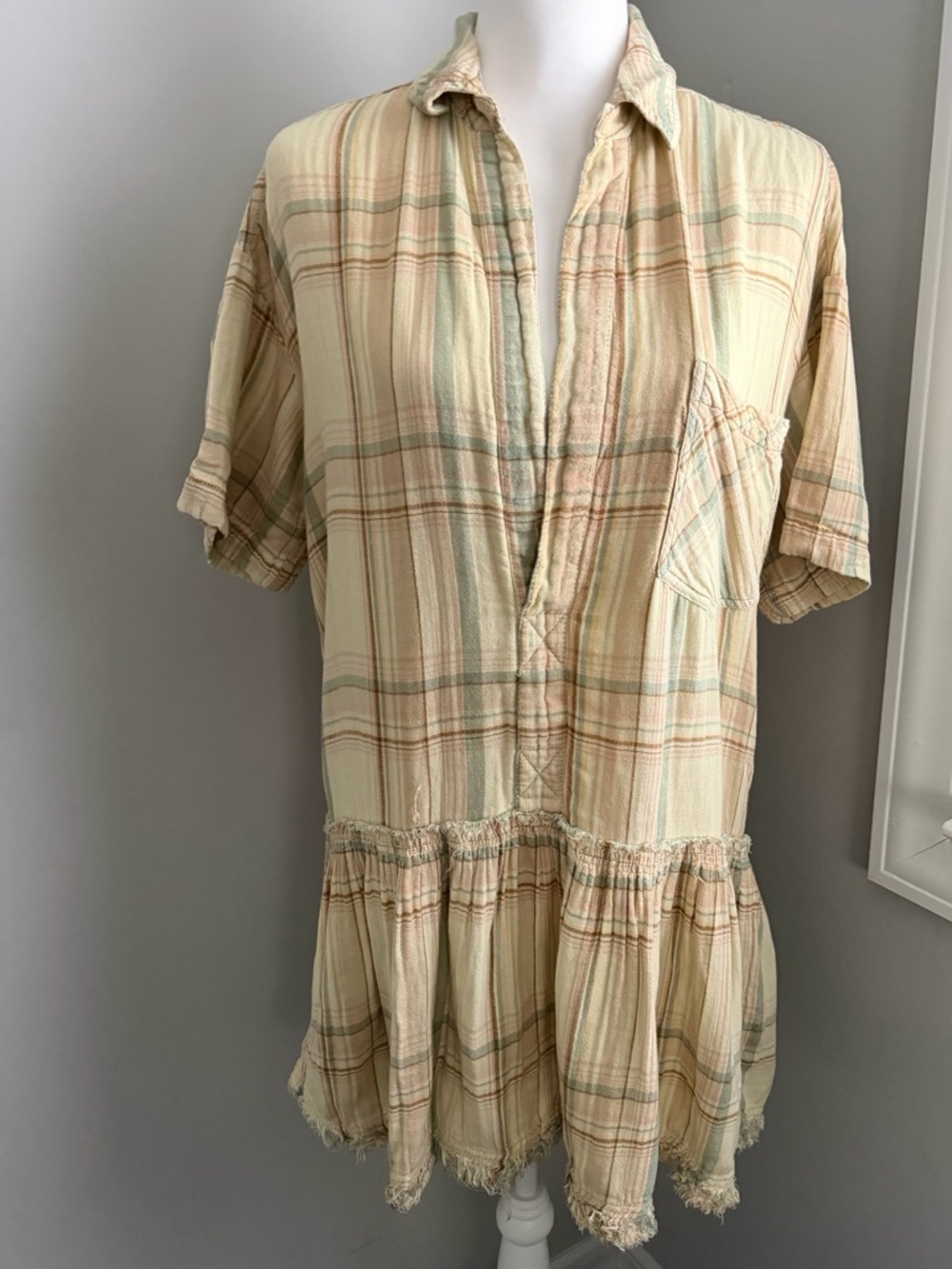 Free People Flannel Plaid Drop
Waist Tunic Top Size XS - Picture 2 of 4